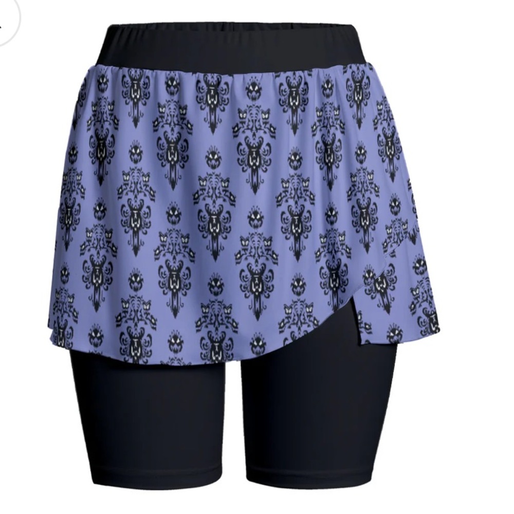 Ambrie Women’s Haunted Mansion Wallpaper Sport Skort NWOT 2XL
